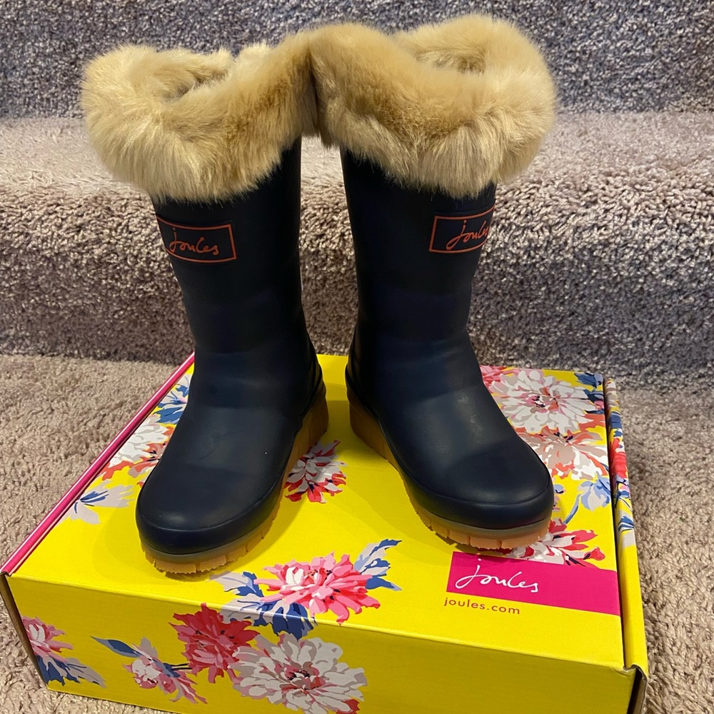 Joules Cold Weather Rain boots with Fur